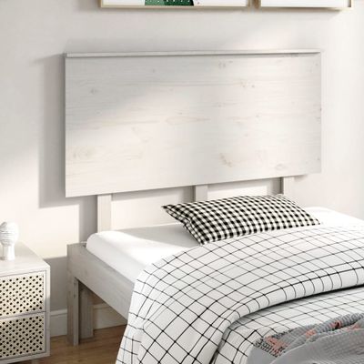 vidaXL Čelo postele biele 124x6x82,5 cm masívna borovica