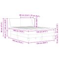 vidaXL Rám postele s matracom Čierny 120 x 190 cm Polyester