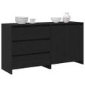 vidaXL Servírovacia skriňa 2 ks Čierna 70 x 41 x 75 cm