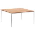 vidaXL Záhradný jedálenský stôl 150x150x75 cm akáciový masív a nehrdzavejúca oceľ