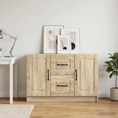 vidaXL Servírovacia skriňa Dub sonoma 89 x 34,5 x 57 cm