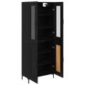 vidaXL Highboard 2 ks Čierny dub 69,5 x 34 x 180 cm Kompozitné drevo