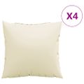 vidaXL Dekoratívne vankúše 4 ks krémové 40x40 cm látka