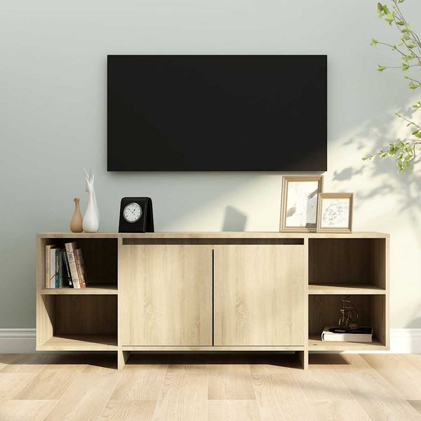 vidaXL TV skrinka dub sonoma 130x35x50 cm drevotrieska
