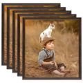 vidaXL Fotorámiky na stenu alebo stôl 5 ks čierne 50x50 cm MDF