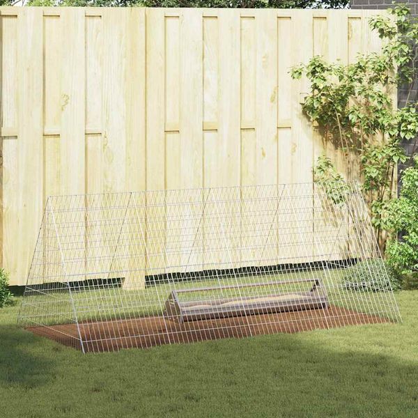 vidaXL Klietka pre sliepky Strieborná 215 x 100 x 85 cm