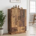 vidaXL Servírovacia skriňa so zásuvkou Staré drevo 66 x 34,5 x 92 cm