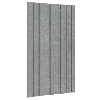vidaXL Strešný panel 12 pcs Strieborná 80 x 45 cm Pozinkovaná oceľ