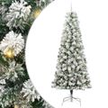 vidaXL Umelý Sklápací Vianočný Stromček 300 LED Zelená a biela 240 cm