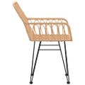 vidaXL Záhradné stoličky 2 ks s opierkami rúk 56x64x80 cm PE Rattan