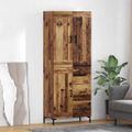 vidaXL Highboard 2 ks Staré drevo 69,5 x 34 x 180 cm Kompozitné drevo