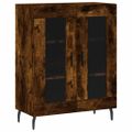 vidaXL Vysoká skrinka dymový dub 69,5x34x180 cm spracované drevo