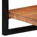vidaXL Nástenné police 2 ks 25x25x35 cm akáciový masív a oceľ