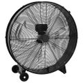 vidaXL Priemyselný bubnový ventilátor 77 cm 187,7 W, čierny