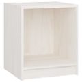 vidaXL Nočný stolík biely 35,5x33,5x41,5 cm borovicový masív