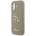 Puzdro Guess Silicone Big 4G Script pre iPhone 17 hnedá