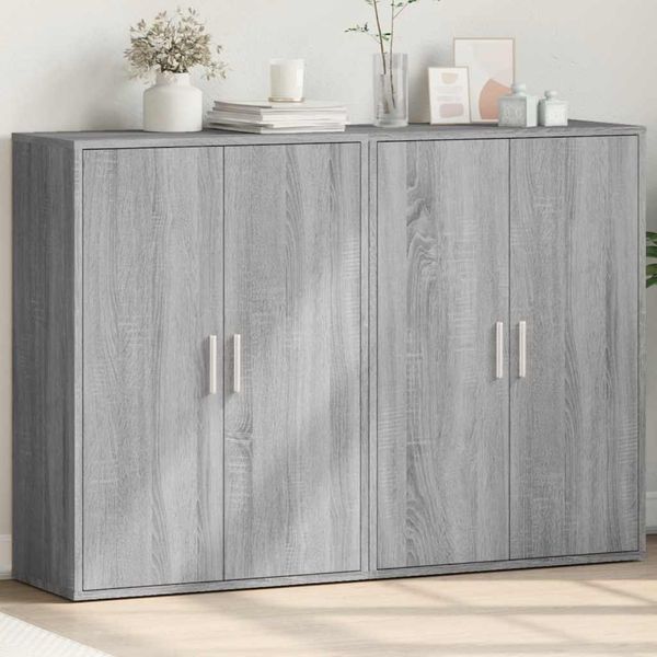 vidaXL Komody 2 ks sivé sonoma 60x31x84 cm kompozitné drevo
