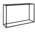 vidaXL Konzolový stolík čierny 120x35x75 cm tvrdené sklo
