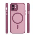 Puzdro Mag Matt pre iPhone 12 6,1" gaštanová s ochranou fotoaparátu