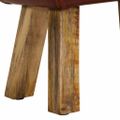 vidaXL Gymnastická lavica 38 cm, hnedá, pravá koža a mangový masív
