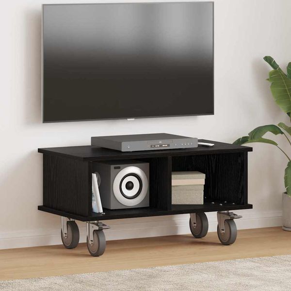vidaXL TV stolík Čierny dub 68,5 x 35 x 35 cm Kompozitné drevo