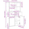 vidaXL Servírovacia skriňa Staré drevo 81 x 36 x 150.5 cm
