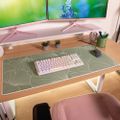 AROZZI ZONA Mousepad XL Whispering Leaves/ XL podložka na stůl/ 900x420x4 mm/ voděodolná Podložka pod myš, 900×420×4mm, mikrovlákno, protiskluzová guma, vodeodolná, zeleno-bílá