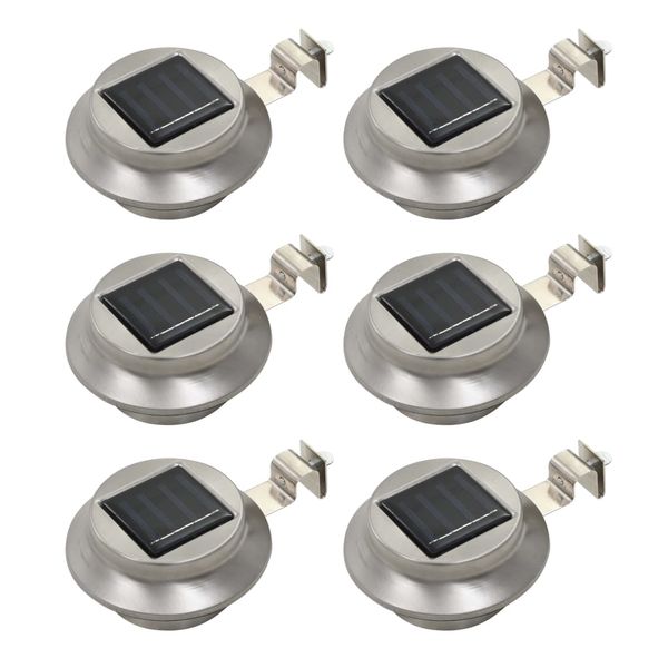 vidaXL Vonkajšie solárne svietidlá 6 ks biele 12 cm LED okrúhle