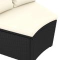 vidaXL 2-dielna záhradná sedacia súprava s podložkami polyratan čierna
