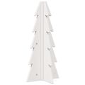 vidaXL Drevený vianočný stromček biely 49 cm masívna borovica