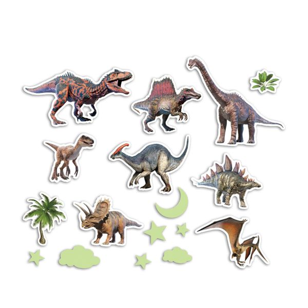 Dekorácia na stenu dinosaury svietiace v tme
