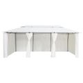 vidaXL Altánok so závesmi 600x298x270 cm, biely 180 g/m²