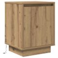 vidaXL Nočné skrinky s LED osvetlením 2 ks Dub Artisan 38x34x50 cm