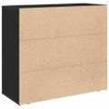 vidaXL Servírovacia skriňa Čierny dub 80 x 33 x 70 cm Kompozitné drevo