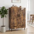 vidaXL Servírovacia skriňa so zásuvkou Dymový dub 66 x 34,5 x 95 cm