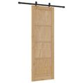 vidaXL Posuvné dvere ORKDAL 73,5 x 211 cm Borovicový masív Prírodná