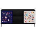 vidaXL TV skrinka MAINZ 102 x 33 x 51 cm Čierny dub Kompozitné drevo
