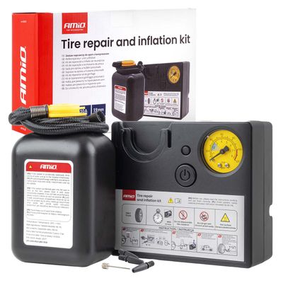Sada pro opravu a huštění pneumatik 19mm 12V AMIO-04929