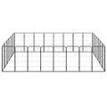 vidaXL Ohrádka pre psov 28 panelov čierna 50x100 cm práškovaná oceľ