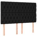 vidaXL Posteľný rám boxspring s matracom čierny 140x200 cm látka