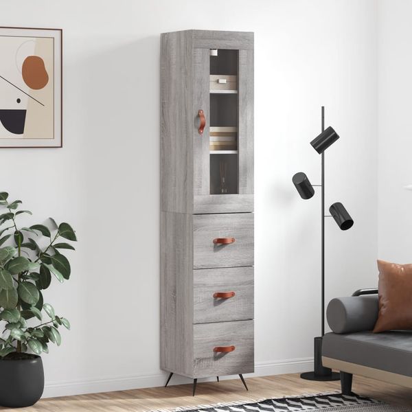 vidaXL Vysoká skrinka dub sonoma 34,5x34x180 cm spracované drevo