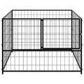 vidaXL Koterec pre psa čierny 100x100x70 cm oceľ
