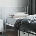 vidaXL Kovové náhradné čelo postele biele 90 cm