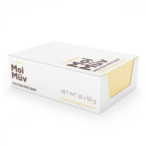 MoiMüv Protein Pro Bar - GymBeam, cookie cesto, 12 x 55 g