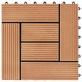 vidaXL Dlažba na terasu 11 ks Tík 30 x 30 cm WPC