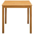 vidaXL Jedálenský stôl 75 x 75 x 75,5 cm Masívne dubové drevo Prírodná