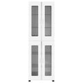 vidaXL Highboard FLORIN 60 x 35 x 182 cm Vysoký lesk bielej