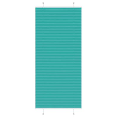vidaXL Plisovaná roleta petrolejovo zelená 90x200 cm šírka látky 89,4 cm polyester