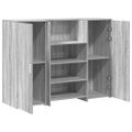 vidaXL Recepčný stôl sivý dub sonoma 135x50x103,5 cm kompozitné drevo