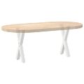 vidaXL Nohy konferenčného stolíka v tvare X, 2 ks, biele, 28 x (42-43) cm, oceľové